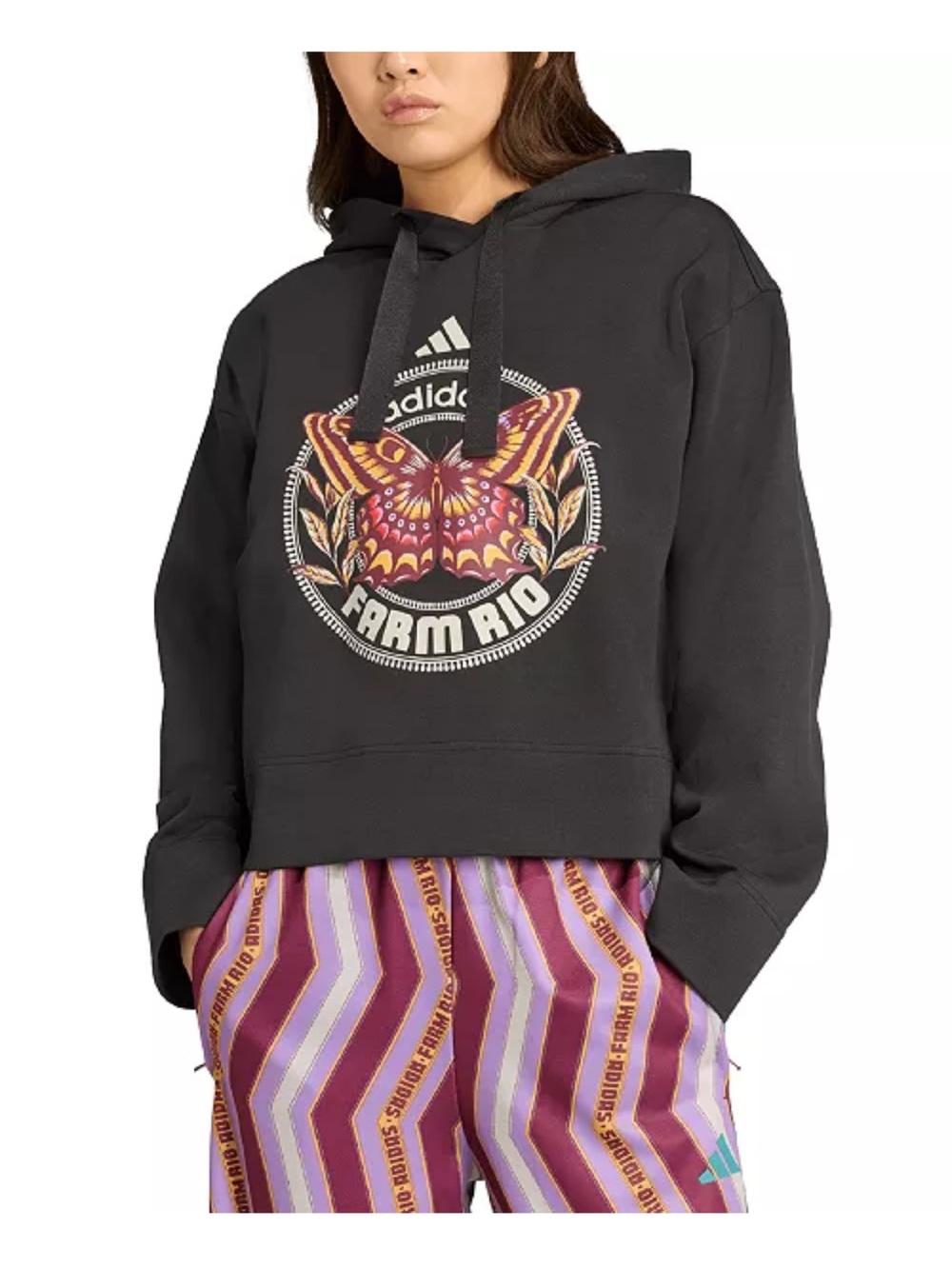 Nwot Farm Rio × Adidas hoodie S
